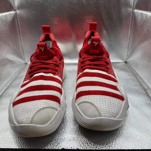 Size 10 Adidas Trae Young 2.0‎ Trainers Red White Knit Lace Up Sneakers 779001 main image 8